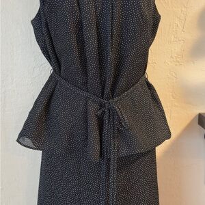 Chic Black & White Polka Dot Dress – Size 12M (2-Piece)